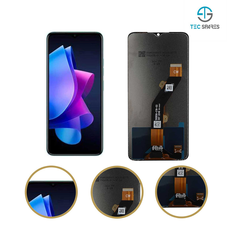 Tecno Pop 7 Pro BF7, BF7h LCD Touch Screen Display Digitizer Replacement Glass