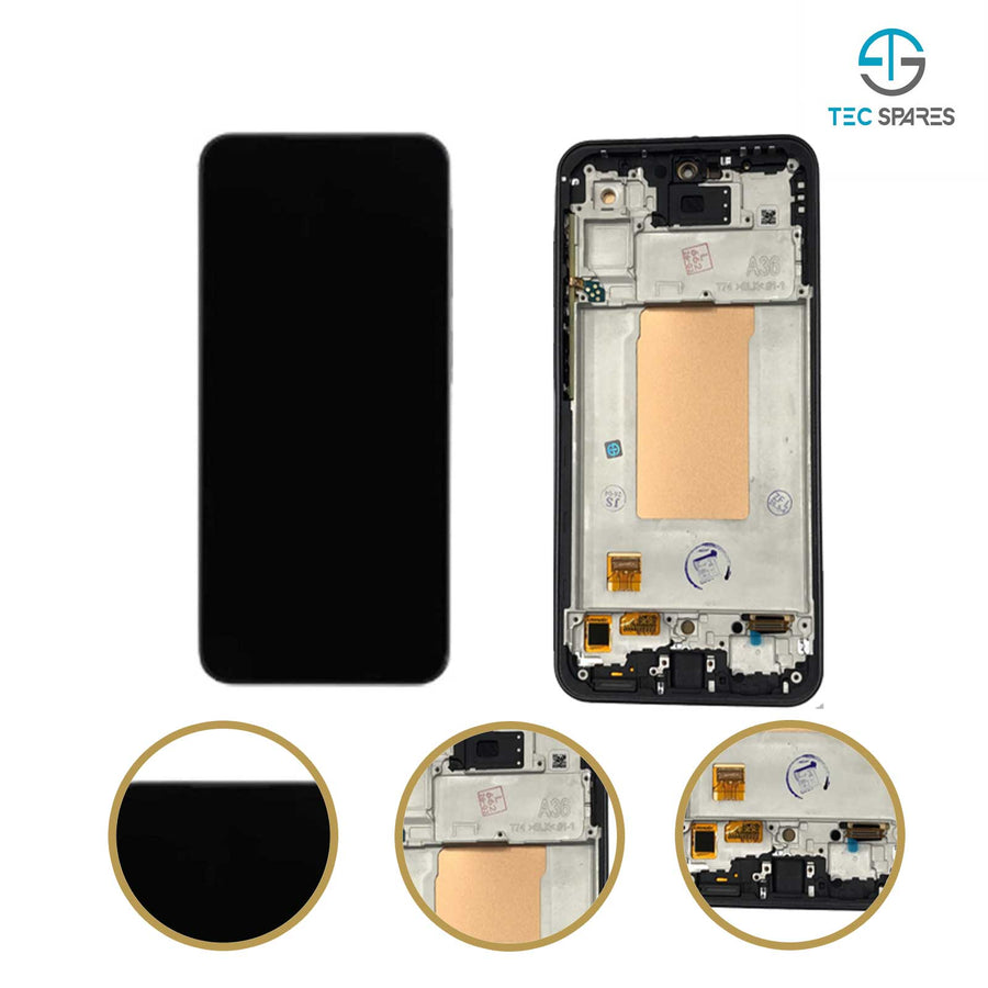 Samsung Galaxy A36 SM-A366E, SM-A366E/DS OLED LCD Display Touch Screen + Frame