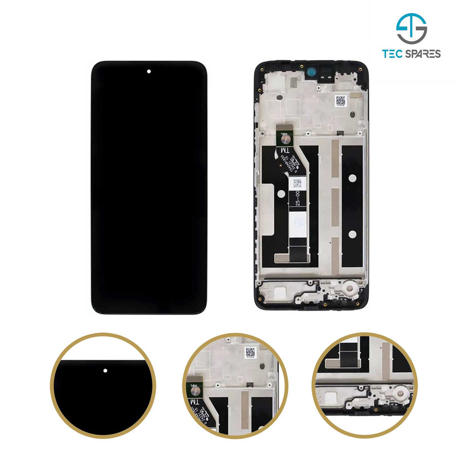Moto G35 XT2433 Replacement LCD Display Screen Touch Digitizer + frame