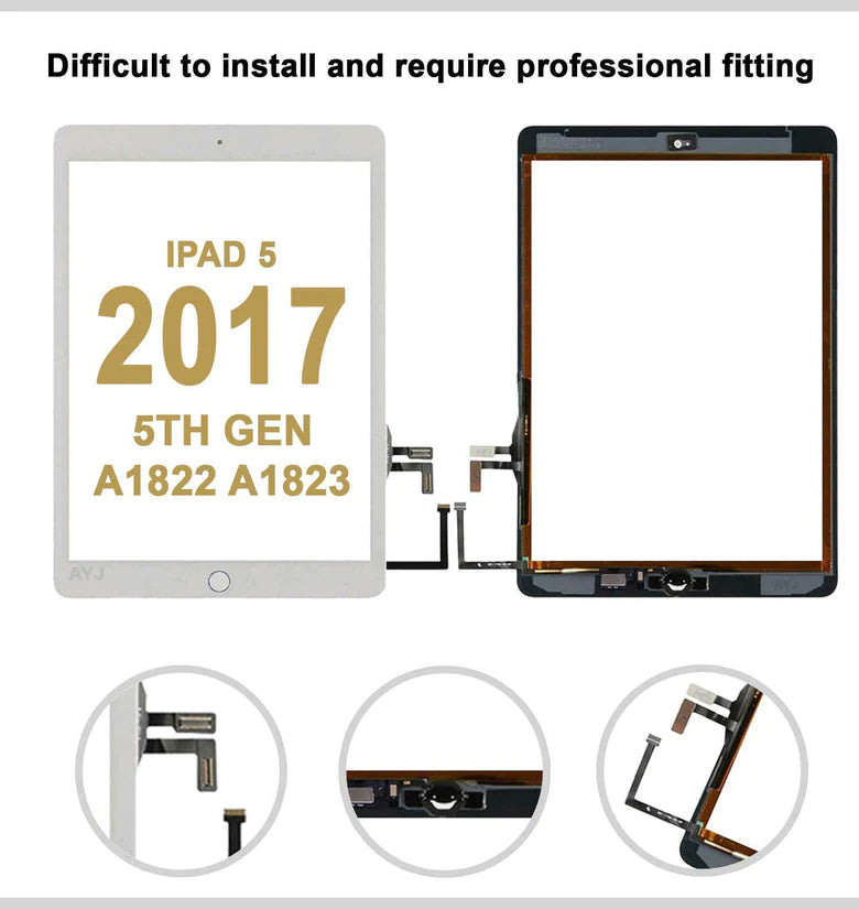 iPad 5th Gen 2017 A1822 A1823 Touch Screen Replacement Digitizer White