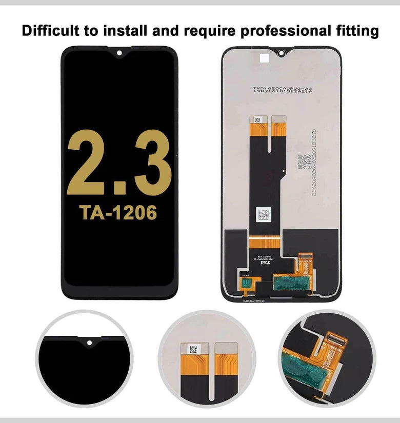 Lcd Screen For Nokia 2.3 TA1206 Display Touch Screen Digitizer Assembly BLACK