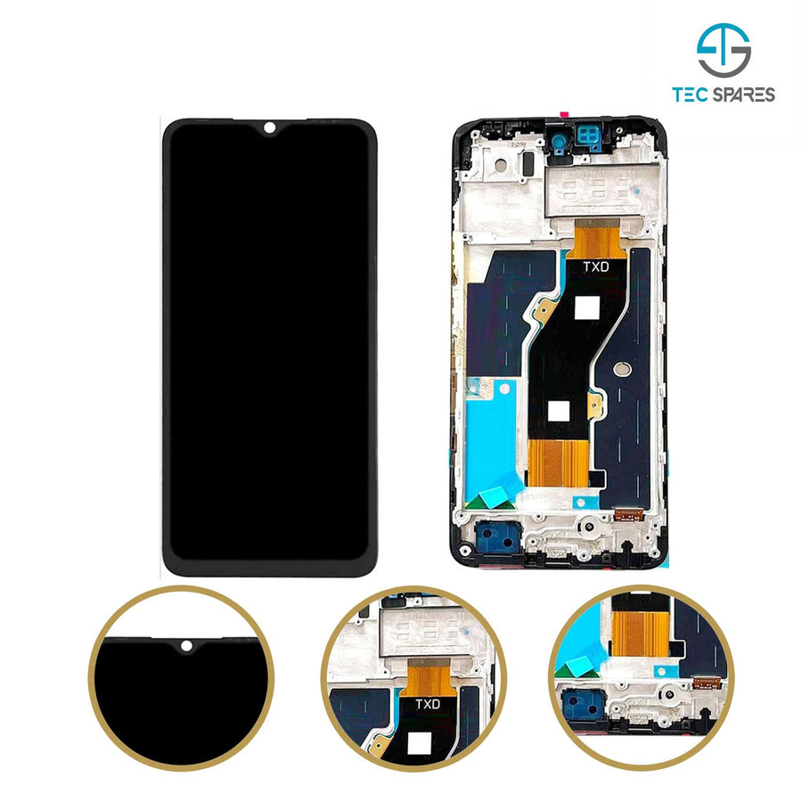 Infinix Hot 40i X6528B Replacement LCD Touch Screen Display Digitizer + Frame