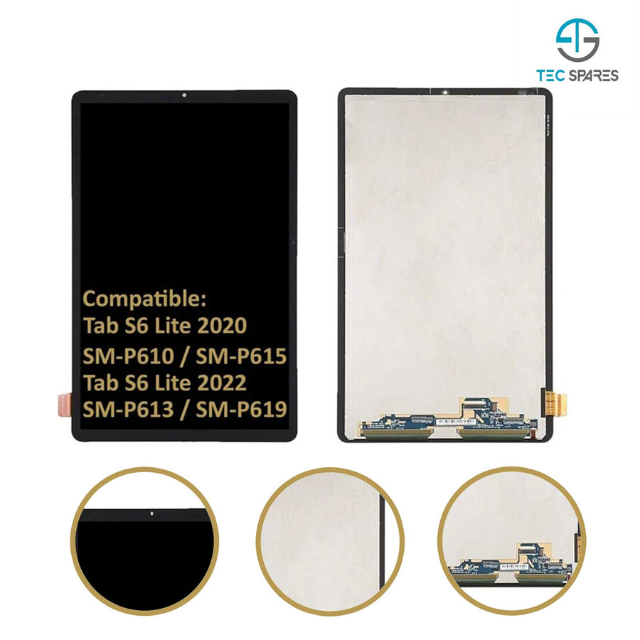 Samsung Galaxy Tab S6 Lite 2020 SM-P610 SM-P615 / 2022 SM-P613 SM-P619 premium refurbished LCD Display Touch Screen