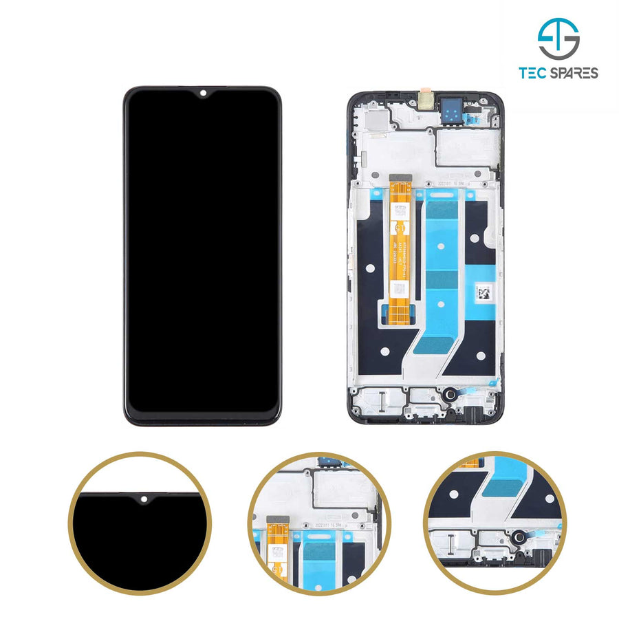 OPPO A78 5G CPH2483 CPH2495 LCD Screen Display Touch Digitizer Glass Frame
