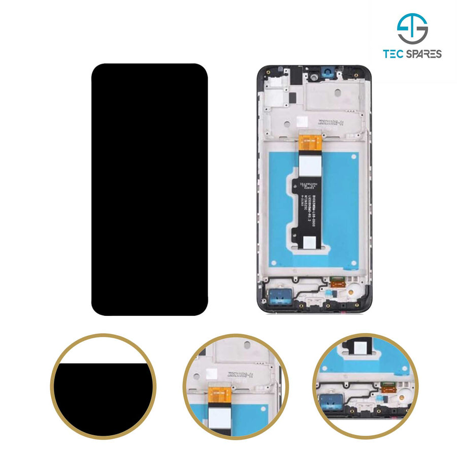Motorola Moto E30 XT2158-6 LCD Screen Display Touch Digitizer Assembly W/ Frame