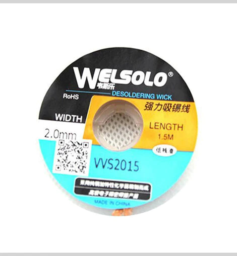 Mop Solder Sucker WELSOLO Desolder Desoldering Braid Wick Wire - 2.0mm