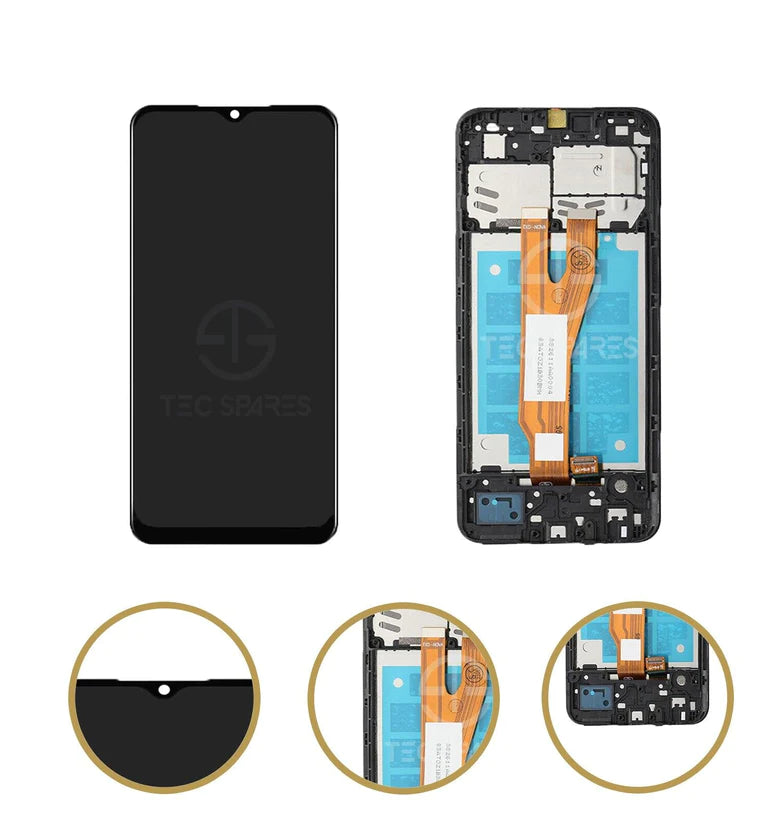 Samsung Galaxy A03 Core A032 LCD Screen Touch Digitizer Assembly With Frame