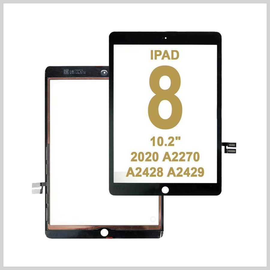 Black iPad 8th Gen 2020 A2270 A2428 Touch Screen Digitizer Replacement