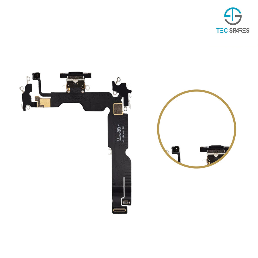 iPhone 15 Plus Charging Port Dock Connector Flex Cable Microphone Replacement