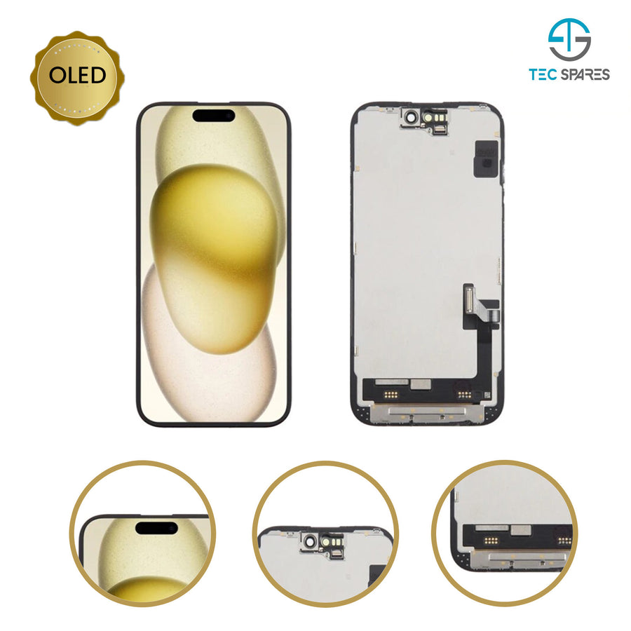 For iPhone 15 LCD OLED Display Touch Screen Digitizer Replacement
