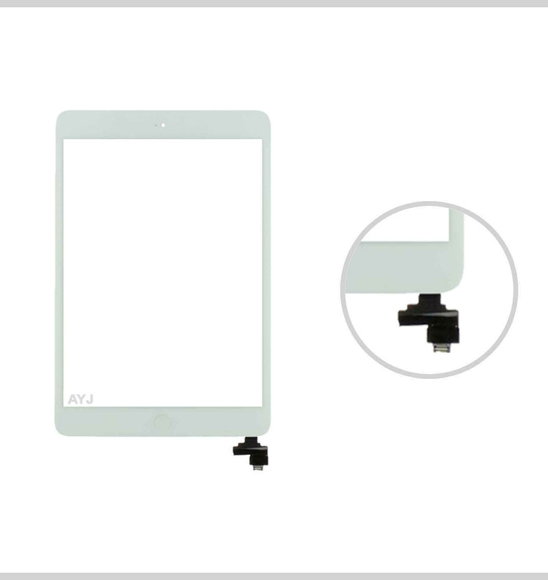 White iPad Mini 1/2 Touch Screen Digitizer Replacement Home Button +IC