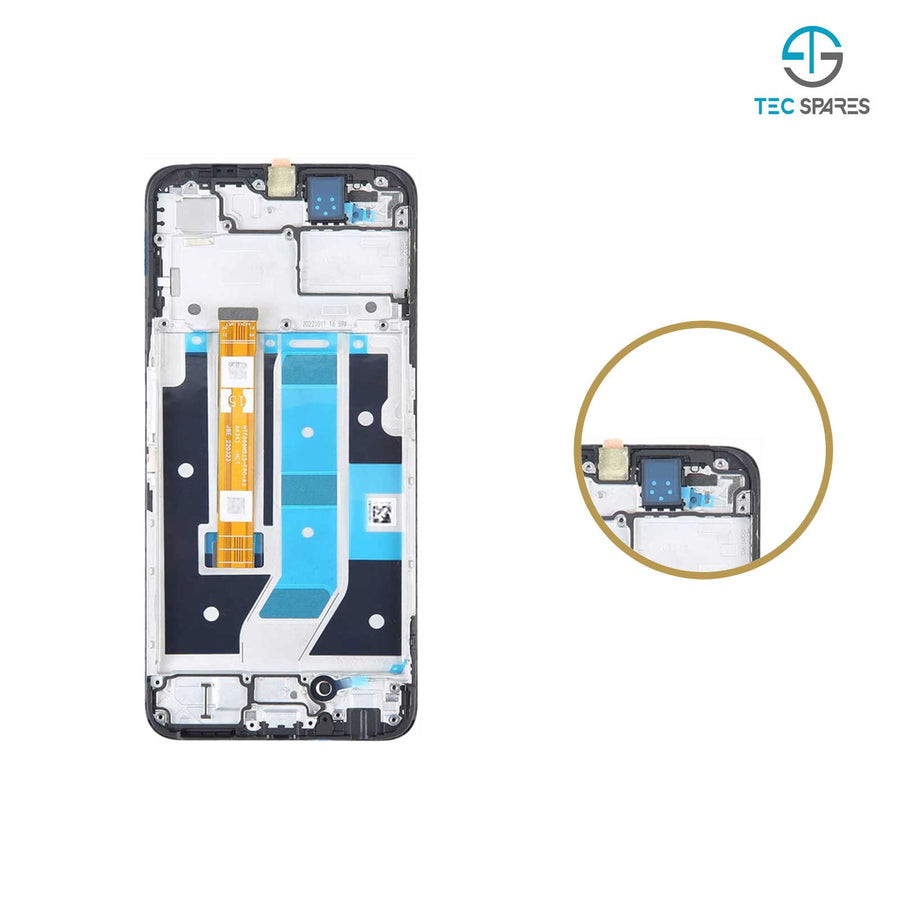 OPPO A78 5G CPH2483 CPH2495 LCD Screen Display Touch Digitizer Glass Frame