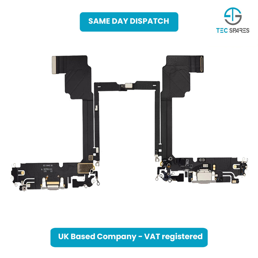 iPhone 15 Pro Max Charging Port Dock Connector Flex Cable Microphone Replacement