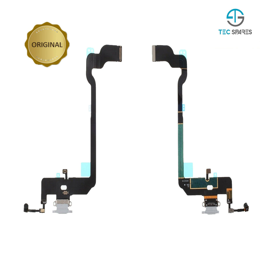 iPhone XS Charging Port - Dock Socket Connector Microphone Flex Replacement White