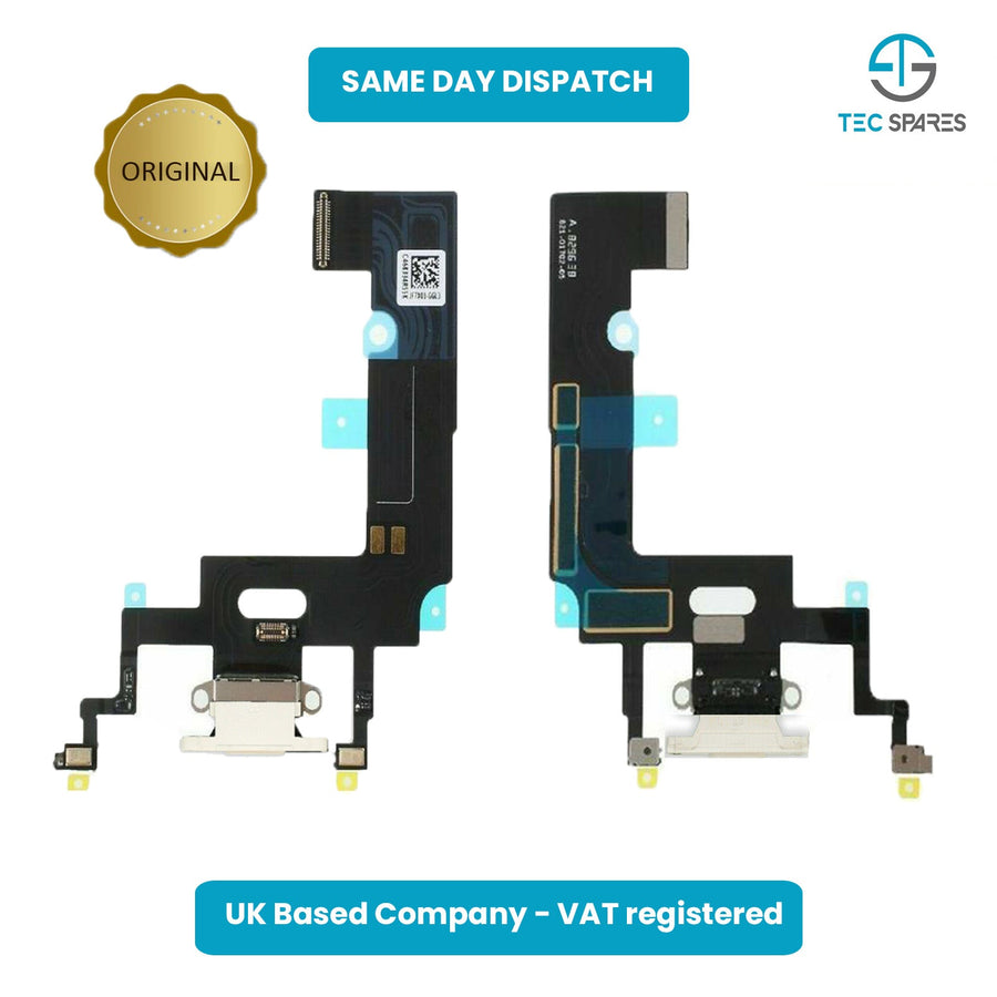 iPhone XR Charging Port - Dock Socket Connector Microphone Flex Replacement White