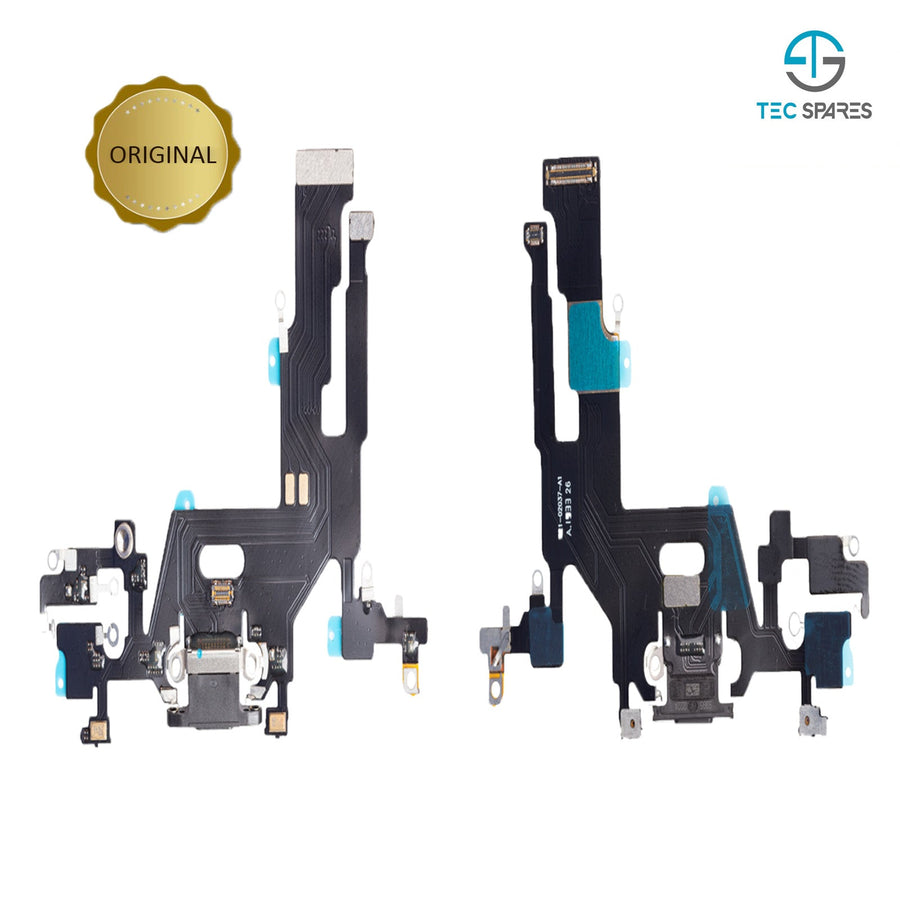 iPhone 11 Charging Port - Dock Socket Connector Microphone Flex Replacement Black