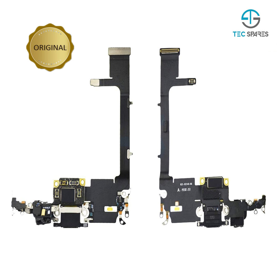 iPhone 11 Pro - Charging Port Dock Connector Microphone Flex with Board - Black