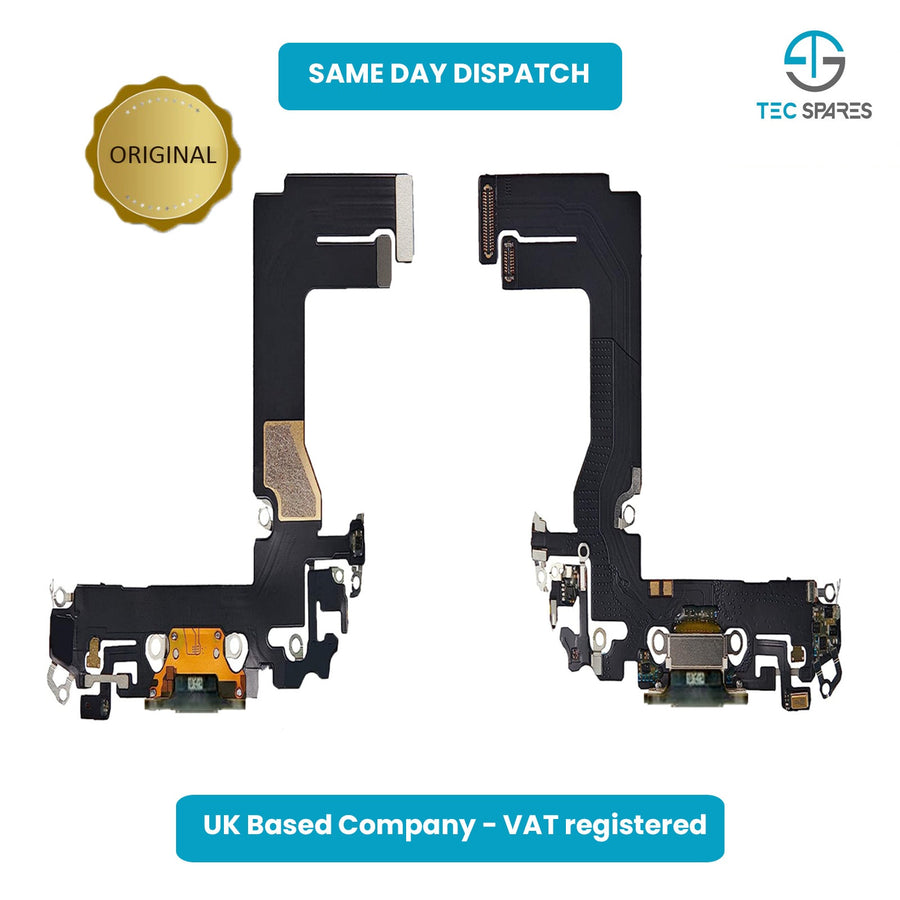 Apple iPhone 13 Charging Port - Mini Flex Dock Socket Cable Part Replacement Black