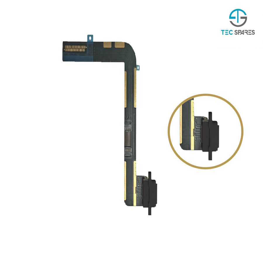 iPad 5th Gen 2017 Charging Port - Dock Connector Flex Cable Replacement Black
