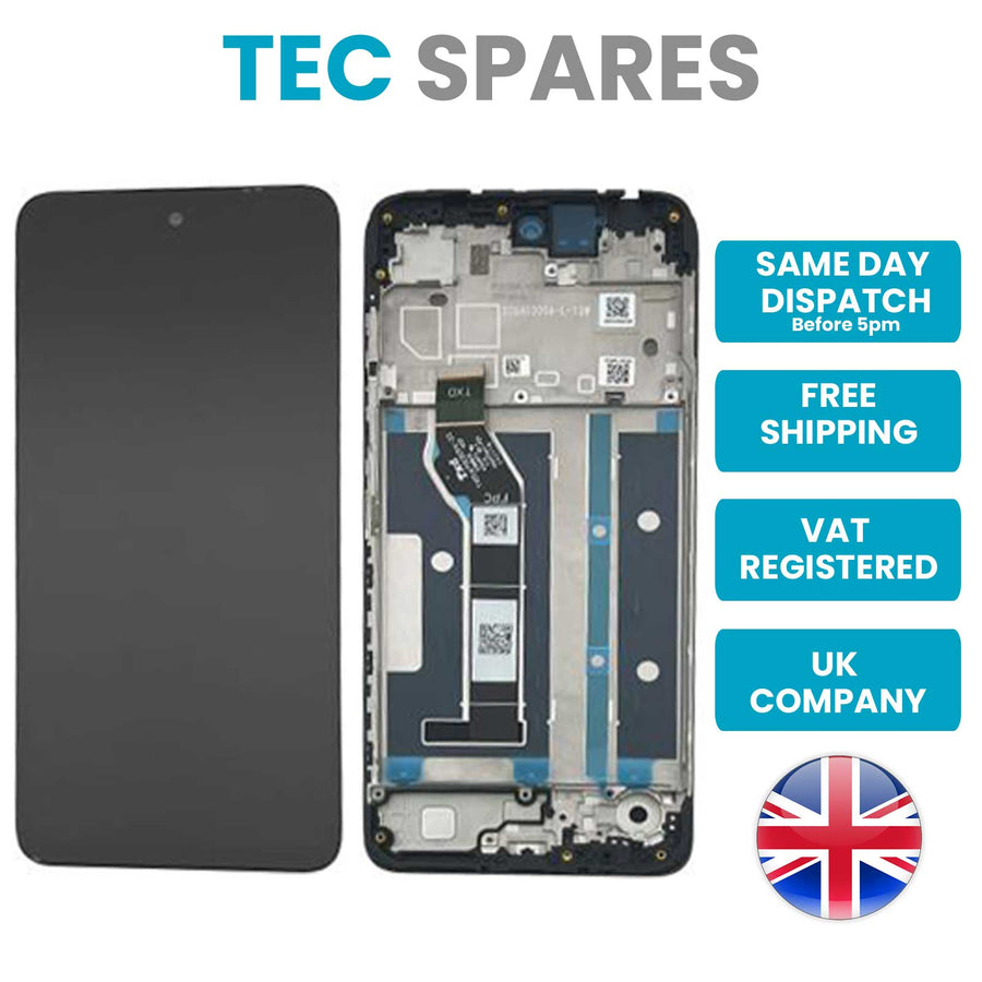 Motorola Moto E15 2025 XT2523 Replacement LCD Display Touch Screen Digitizer + Frame