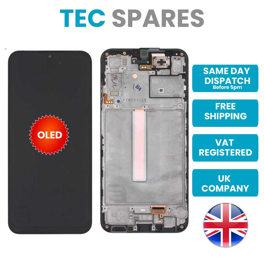 OLED LCD Samsung Galaxy A25 5G SM-A256 Display Touch Screen Digitizer With Frame