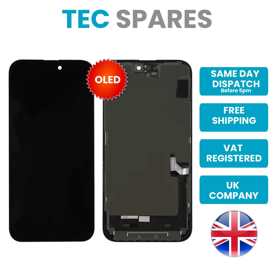 iPhone 15 Plus A3094, A2847, A3093, A3096 Soft OLED LCD Display Touch Screen Replacement
