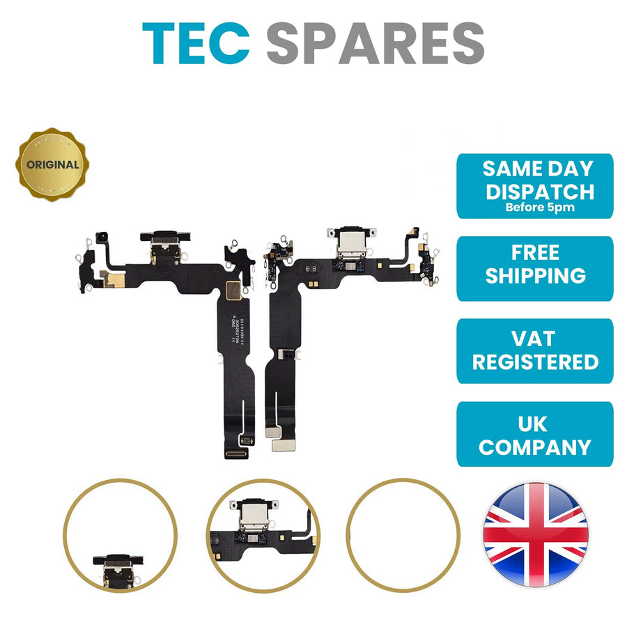 iPhone 15 Plus Charging Port Dock Connector Flex Cable Microphone Replacement