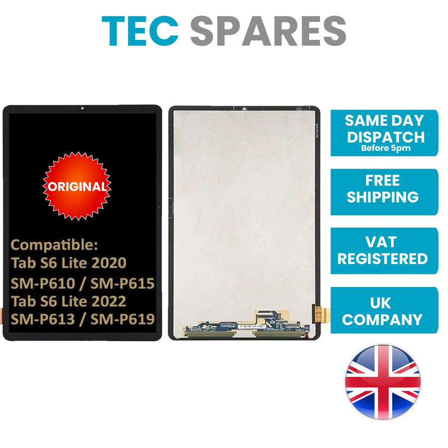 Samsung Galaxy Tab S6 Lite 2020 SM-P610 SM-P615 / 2022 SM-P613 SM-P619 premium refurbished LCD Display Touch Screen