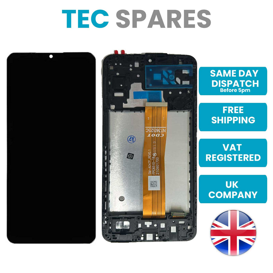 Samsung Galaxy A04S SM-A047F LCD Display Touch Screen Digitizer Replacement + Frame