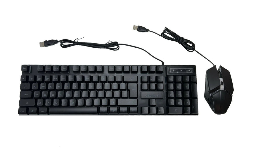 GADIHUA Backlit Mechanical Gaming Keyboard & Mouse Set Wired RGB LED Universal