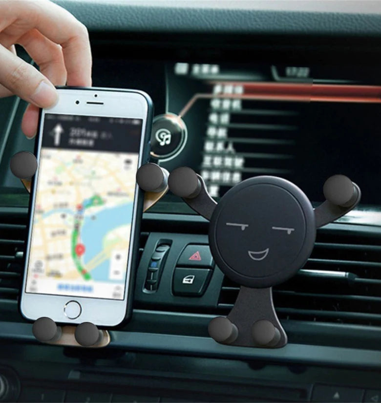 Universal Mobile Phone Holder AirVent Car Holder Smiley Face Mobile Strong Grip