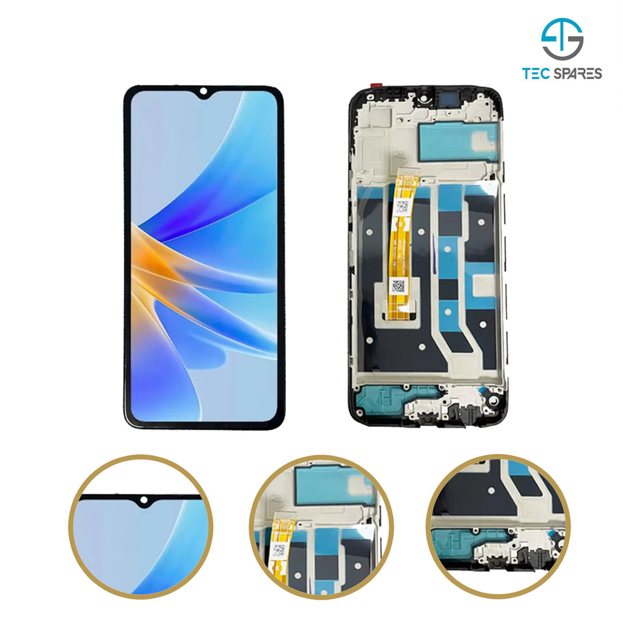 OPPO A17 CPH2477 Replacement LCD Display Touch Screen Digitizer Assembly +Frame