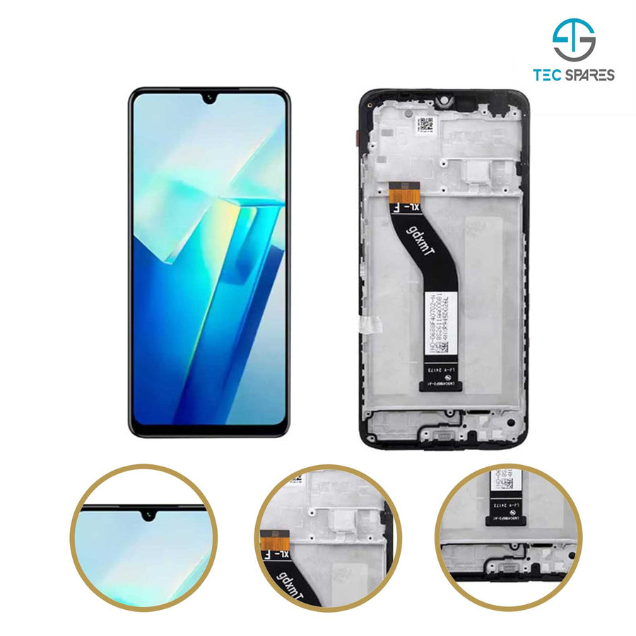 Xiaomi Redmi 14C 2411DRN47C, 2409BRN2CA LCD Touch Screen Display With Frame