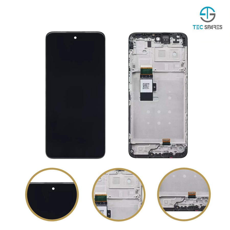 For Moto Motorola Moto G13 2023 XT2331-2 LCD Display Screen Digitizer + Frame