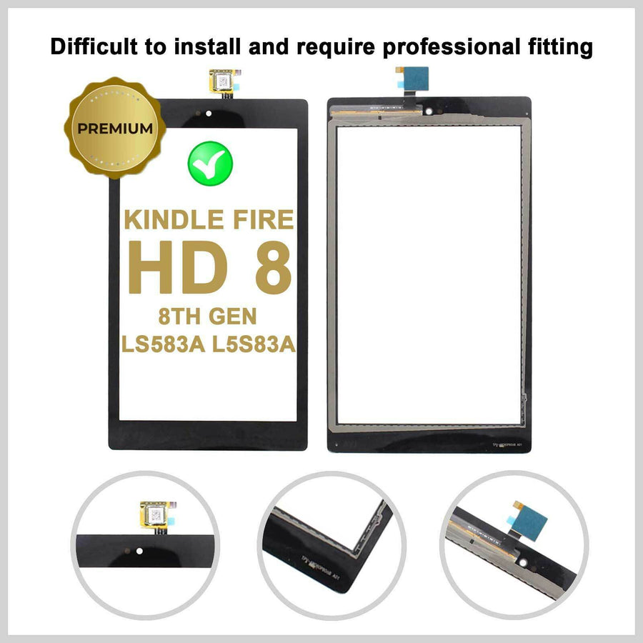 Amazon Kindle Fire HD8 8th Gen Ls583a Touch Screen Digitizer Lens Glass (8