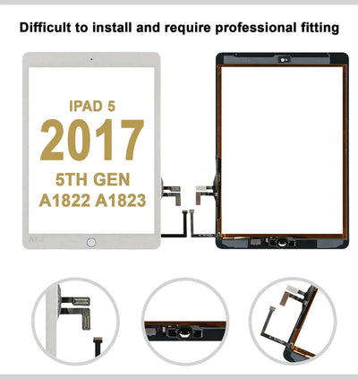 iPad 5th Gen 2017 A1822 A1823 Touch Screen Replacement Digitizer White