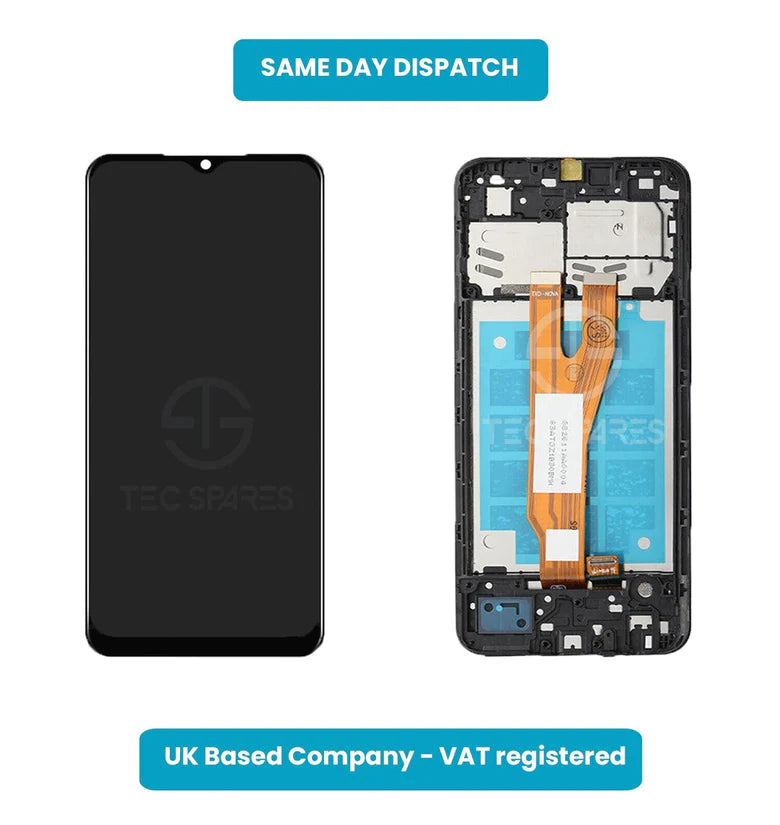 Samsung Galaxy A03 Core A032 LCD Screen Touch Digitizer Assembly With Frame