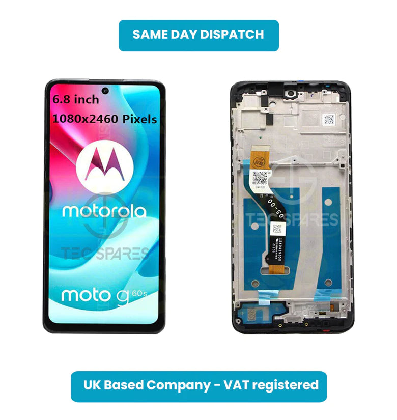 LCD With Frame Touch Panel Screen Display Digitizer For Motorola G60S XT2133-2