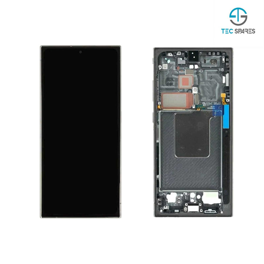 Samsung Galaxy S24 Ultra SM-S928B, SM-S928B/DS, SM-S928U OLED LCD Touch Screen Display Digitizer Frame