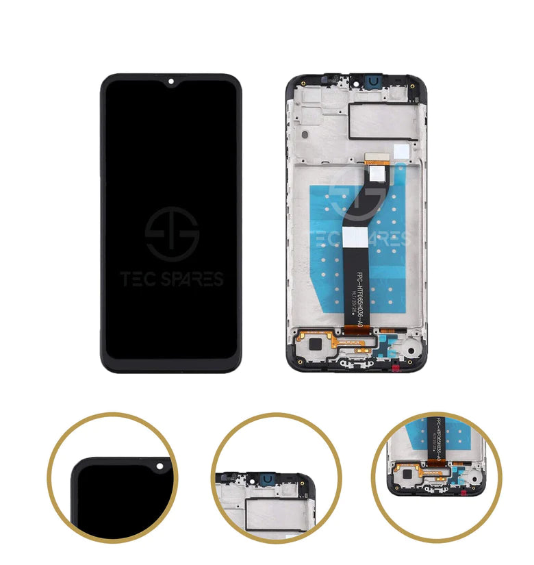 LCD Touch Screen Display Digitizer For Moto G8 Power Lite XT2055-1/XT2055 +Frame
