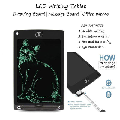 LCD 8.5 Pad eWriter Writing Board Kids Painting Drawing Tablet Stylus Pen