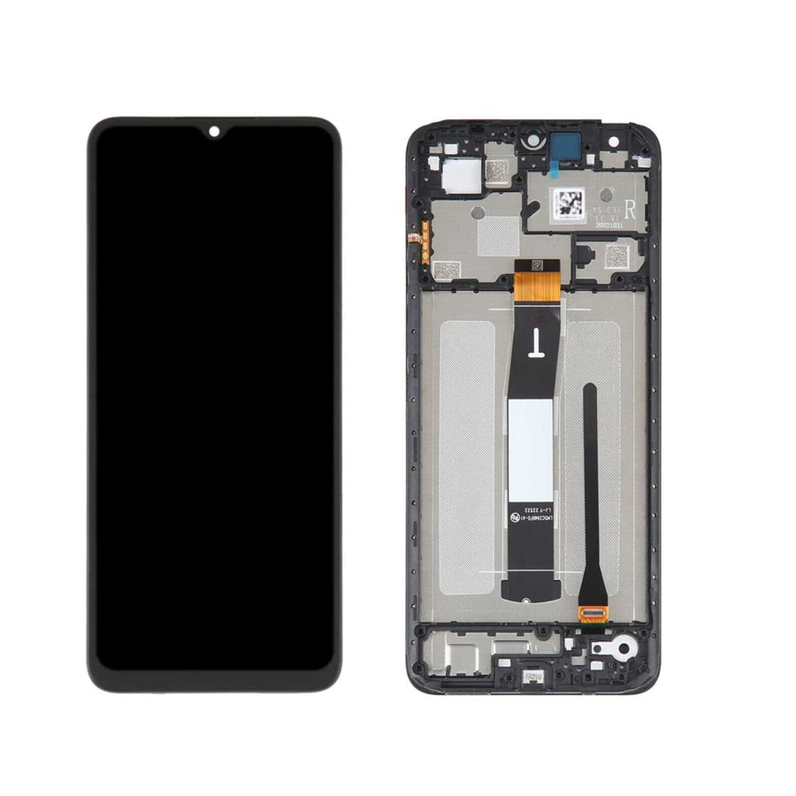 Xiaomi Redmi 12C 22120RN86G Touch Screen LCD Display Replacement Black FRAME