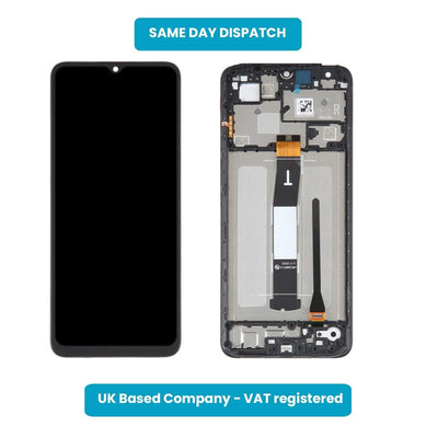 Xiaomi Redmi 12C 22120RN86G Touch Screen LCD Display Replacement Black FRAME