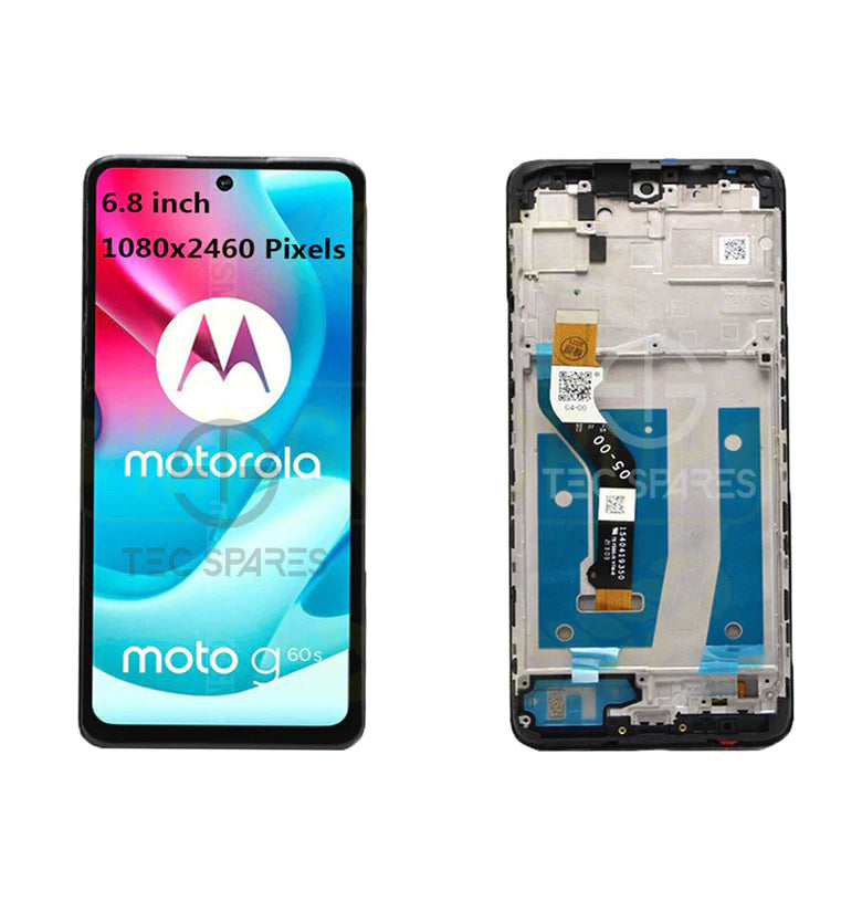 LCD With Frame Touch Panel Screen Display Digitizer For Motorola G60S XT2133-2