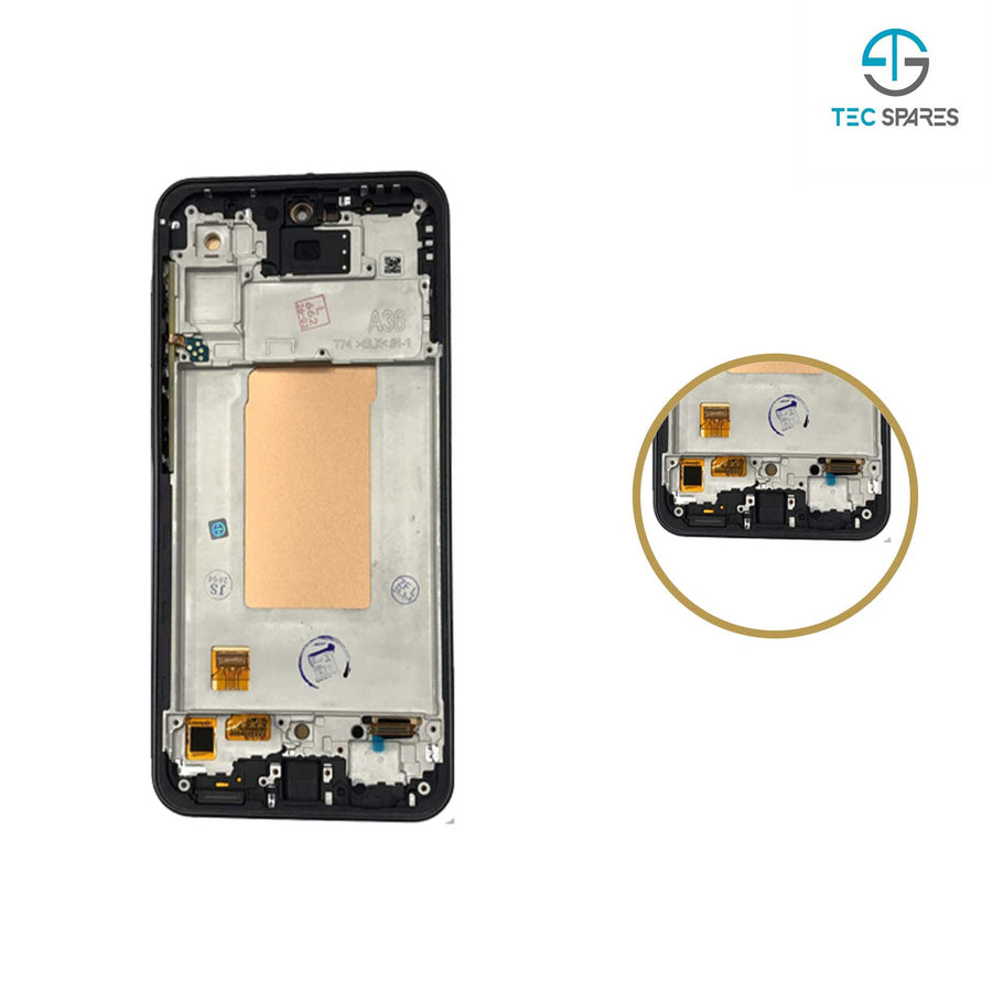 Samsung Galaxy A36 SM-A366E, SM-A366E/DS OLED LCD Display Touch Screen + Frame