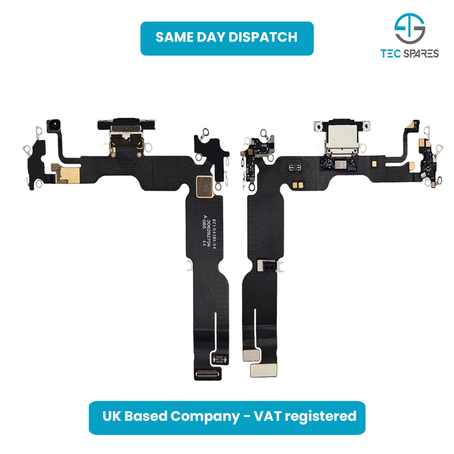 iPhone 15 Plus Charging Port Dock Connector Flex Cable Microphone Replacement