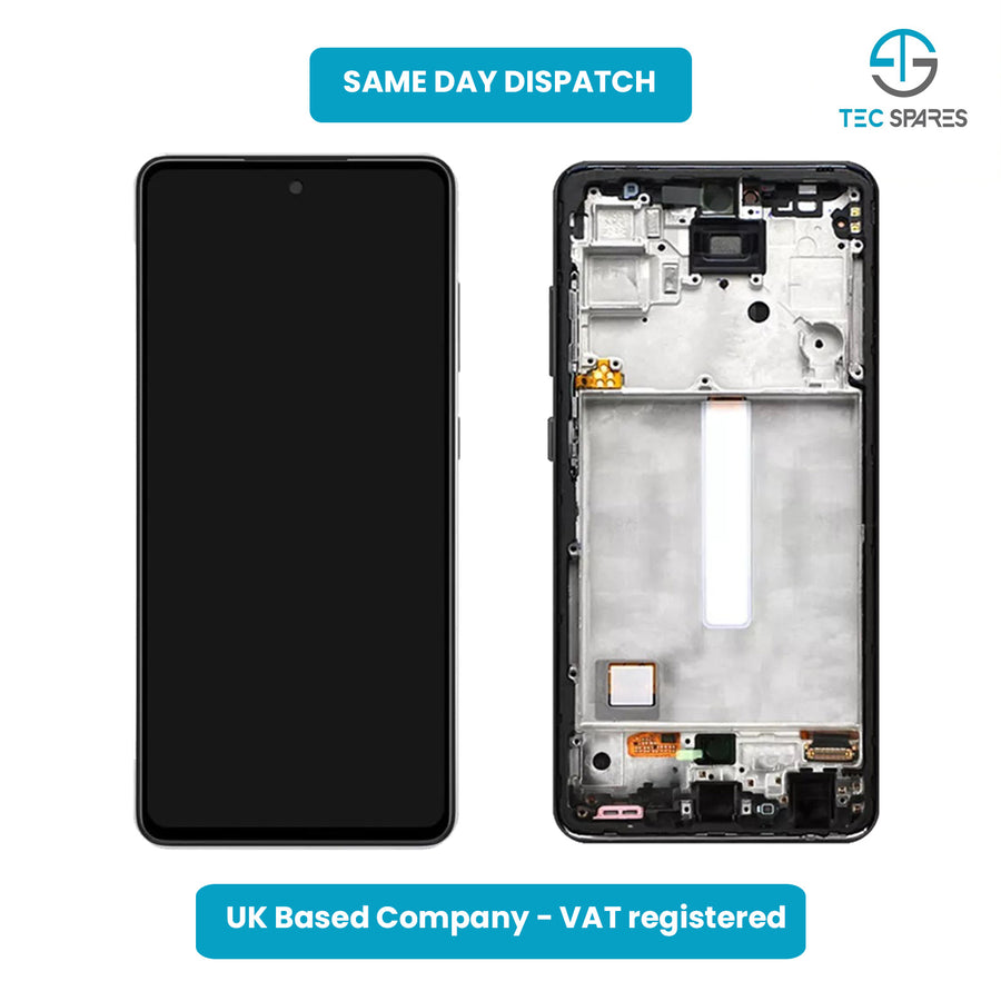 Samsung Galaxy A52 4G A52 5G SM-A525F/526B OLED Screen Display Glass +Frame