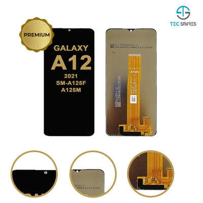 Black For Samsung Galaxy A12 SM-A125F LCD Replacement Touch Screen Digitizer