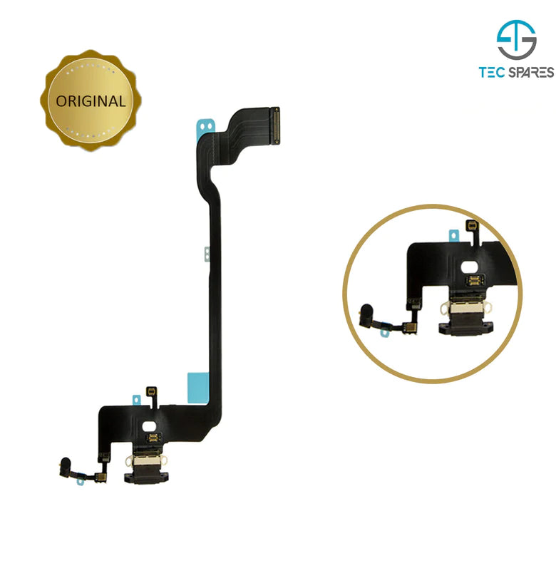 iPhone XS Charging Port Dock Socket Connector Microphone Flex Replacement Black