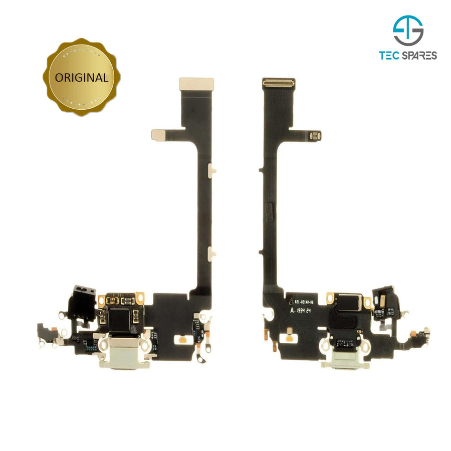 iPhone 11 Pro Charging Port - Dock Connector Microphone Flex with Board - White